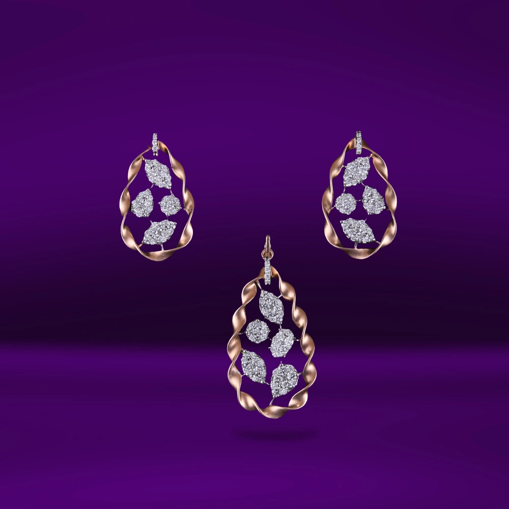 Diamond Pendant Set